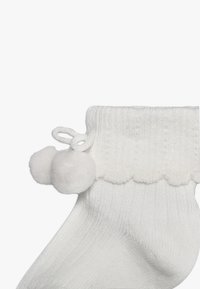 Ewers NEWBORN POM POM 2 PACK - Socks - latte