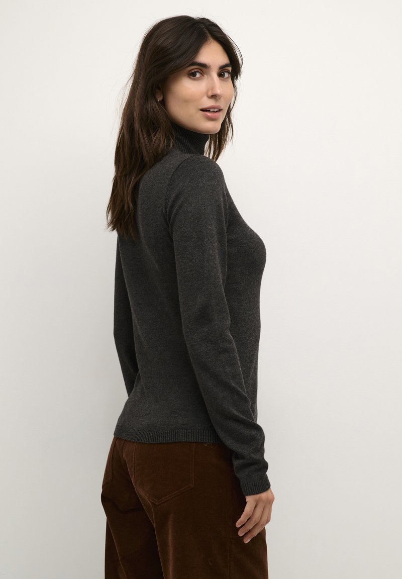 Jeans Enger Schwarzer Rollkragenpullover Baumwoll