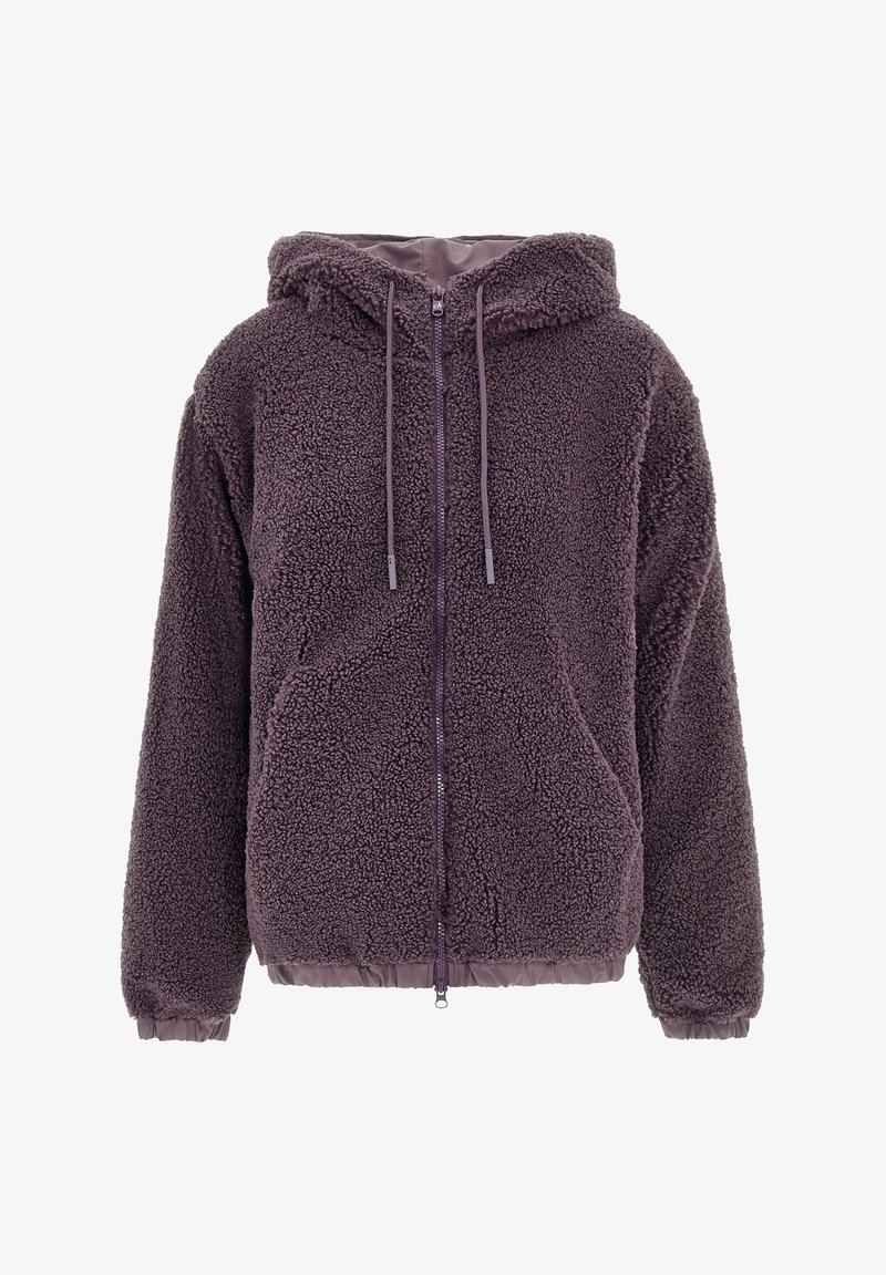 OBEEII Dames teddy-fleece mantel lang warm vest winterjas met capuchon en zakken, zwart, L OBEEII Dames teddy-fleece mantel lang warm vest winterjas met capuchon en zakken, zwart, L