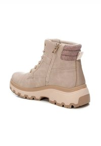 XTI Botines con cordones - beige