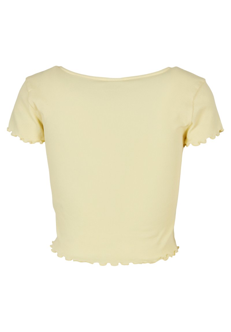 Damen Strickjacken | Urban Classics LADIES CROPPED BUTTON UP RIB TEE Strickjacke soft yellow/gelb - MB39254 Damen Strickjacken | Urban Classics LADIES CROPPED BUTTON UP RIB TEE Strickjacke soft yellow/gelb - MB39254
