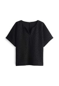 LOOSE FIT O-SHAPE 3D STRUCTURE - T-shirt imprimé - black