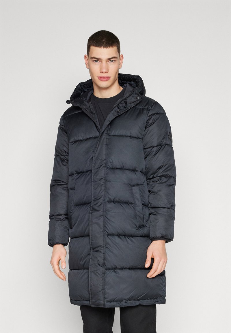 Hollister Co. ULTIMATE LONGLINE PUFFER PARKA - Vinterjakke - BLACK