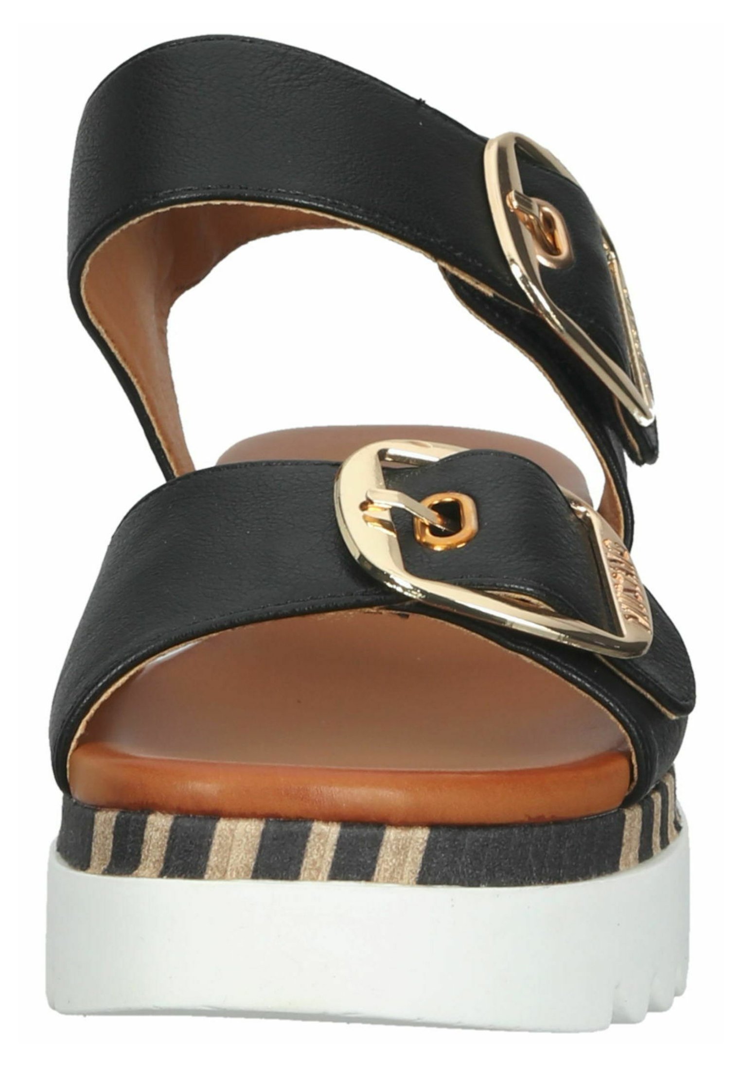 Mustang Sandalen met plateauzool - schwarz/zwart - Zalando.nl