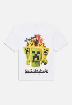 NKMOJA MINECRAFT - T-shirt con stampa - bright white