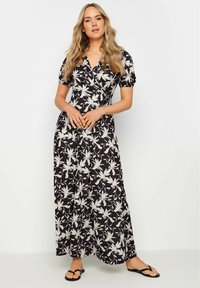 Long Tall Sally FLORAL PRINT WRAP - Robe en jersey - black