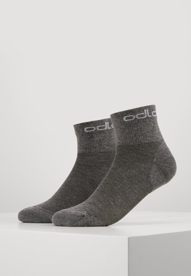 SOCKS QUARTER ACTIVE 2 PACK - Sports socks - grey melange