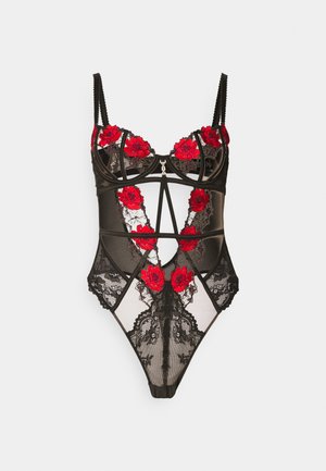 Ann Summers CAGED ROSE NON PADDED - Body - black/red