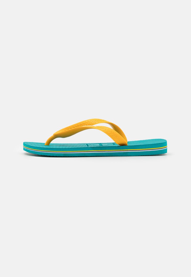 Havaianas BRASIL LOGO UNISEX - Sandalai su T formos dirželiu - vibe green