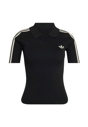 adidas Originals, TECH RIB CALI TEE - Polo - black   chalk white