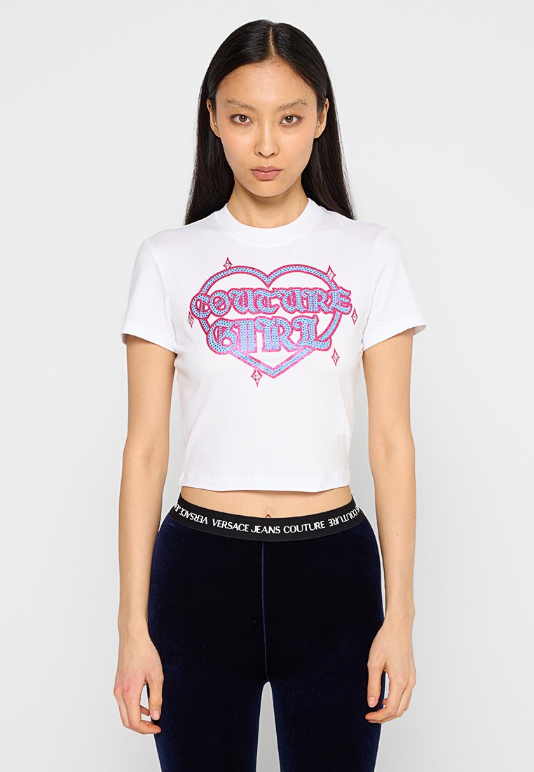 Versace Jeans Couture T-shirt print wit Versace Jeans Couture T-shirt print wit