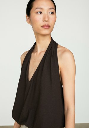 Massimo Dutti, Blouse - dark brown