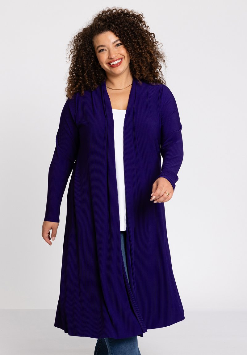 YOEK MIT DRUCK - Strickjacke - purple