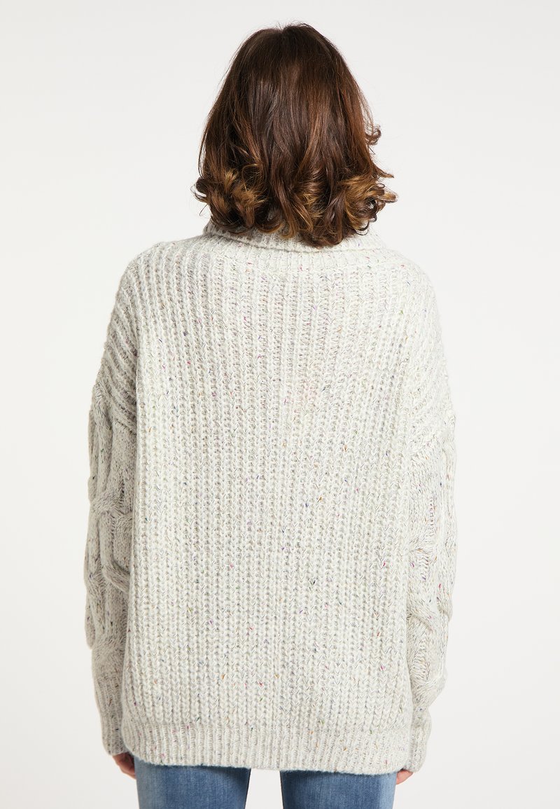 Damen Strickjacken | myMo MYMO BLONDA Strickpullover wollweiss/mehrfarbig/weiß - WR75192 Damen Strickjacken | myMo MYMO BLONDA Strickpullover wollweiss/mehrfarbig/weiß - WR75192