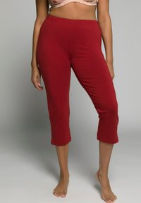 Ulla Popken Klassische 7/8 in Uni, enganliegende  - Legíny - kalhoty  - marsala red