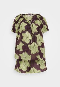 WOMENS IDYLLIC SHORT - Pidžaamakomplekt - cocoa/lime