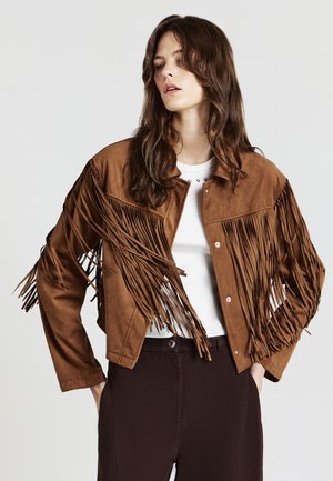 Calliope Kunstlederjacke - biscotto