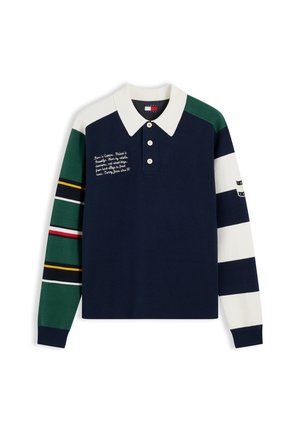 Tommy Jeans, TJM REG TOMMY KNITTED RUGBY EXT - Langarmshirt - dark blue multi