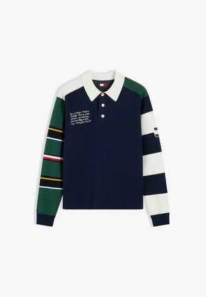Tommy Jeans, TJM REG TOMMY KNITTED RUGBY EXT - Langarmshirt - dark blue multi