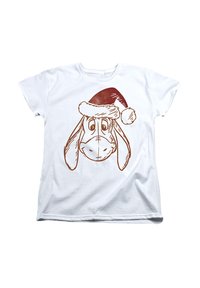 Disney WINNIE THE POOH EEYORE CHRISTMAS HAT - Print T-shirt - white