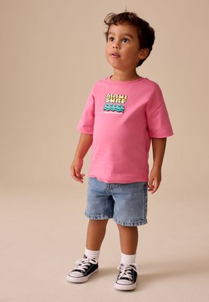 Next, REGULAR FIT - SHORT SLEEVE BACK PRINT T-SHIRT  . - T-Shirt print - pink surfboard