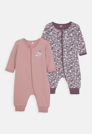 NBFNIGHTSUIT ZIP 2 PACK - Pyjamas - black plum