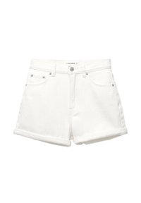 TURN-UP - Denim shorts - beige