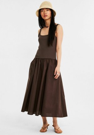 Strickkleid - dark brown