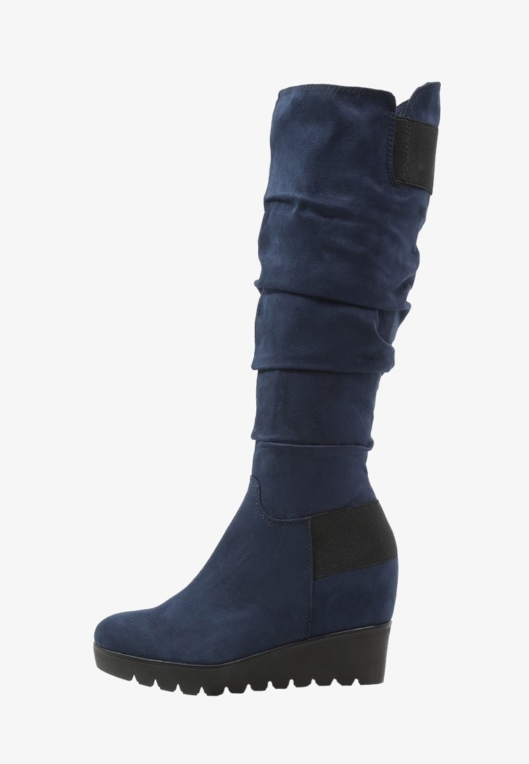 Tamaris Botas de cuña - dark blue