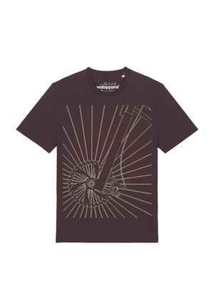 watapparel FAHRRADSPEICHEN UNISEX - T-shirt imprimé - red brown