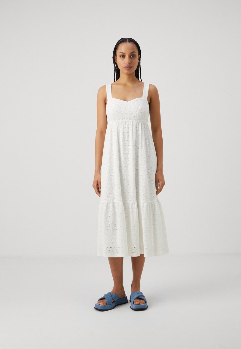 Vero Moda - VMULRIKKE CALF DRESS  - Jurk - snow white, Vergroten