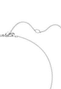 Bracciale a catena argento con chiusura a moschettone e dettaglio a anello ottagonale. Presenta piccoli anelli ovali interconnessi e una finitura lucida.