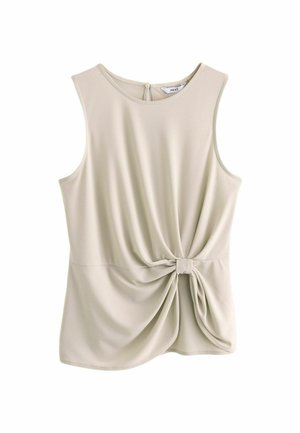 BOW DETAIL SLEEVELESS .  - REGULAR FIT - Linne - ecru