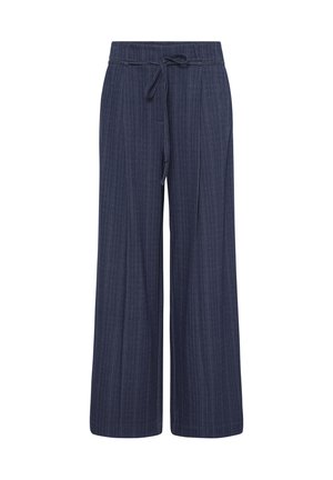 ICHI, IHKATE PINELLE LONG WIDE PA - Bukser - dark blue jacquard stripe
