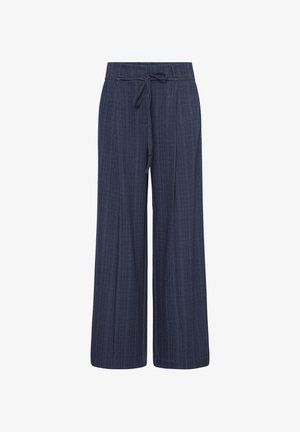 ICHI, IHKATE PINELLE LONG WIDE PA - Bukser - dark blue jacquard stripe