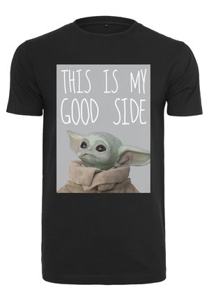 YODA GOOD SIDE TEE - Nyomott mintás póló - black