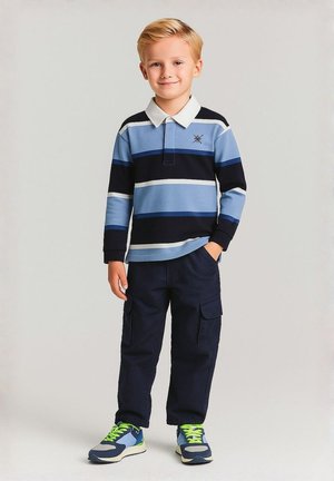 MINOTI STRIPED WITH COLLAR - Langærmet T-shirt - blue/black/white
