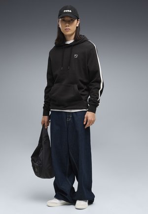 Puma, ESSENTIALS ELEVATED FLEECE HOODIE - Hættetrøje - black-warm white