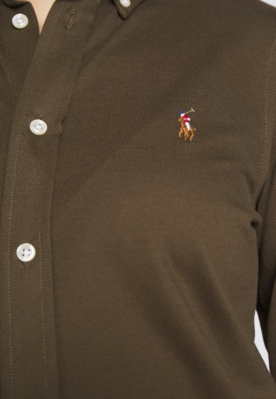 Polo Ralph Lauren HEIDI LONG SLEEVE - Blusa com botões - defender green