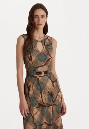 VILODINA SHORT SLEEVE DAY DRESS - Vapaa-ajan mekko - tan multi