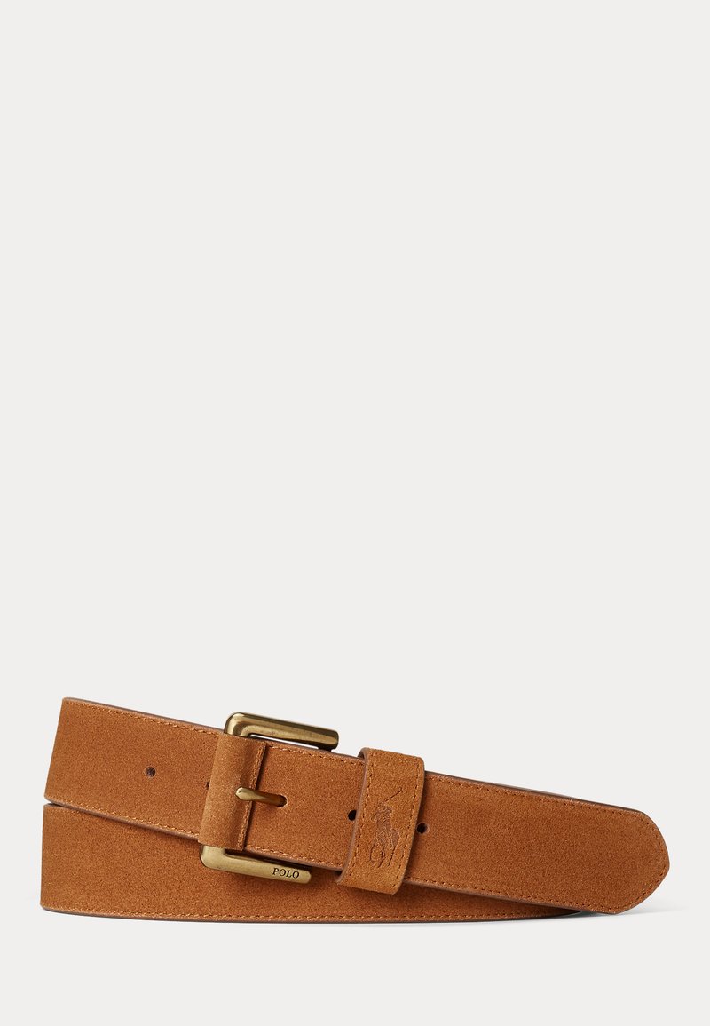 Polo Ralph Lauren SIGNATURE PONY SUEDE BELT - Riem - brown