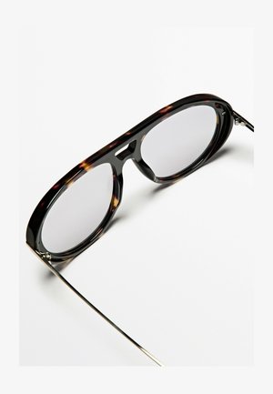 Massimo Dutti, TORTOISESHELL-EFFECT AVIATOR GLASSES - Zonnebril - dark blue