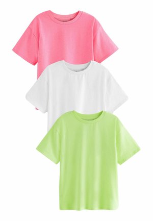 3 PACK - Lihtne T-särk - fluro pink yellow white