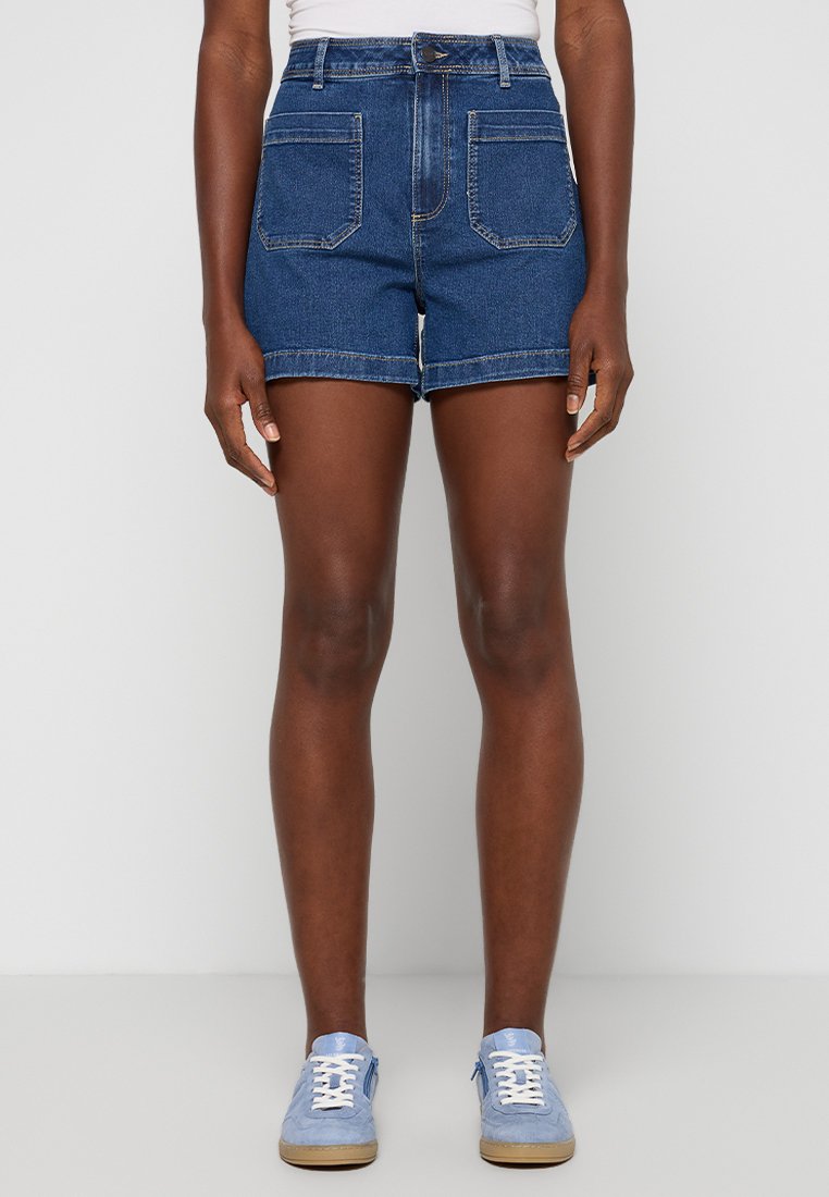 Vero Moda Jeansshort donkerblauw Vero Moda Jeansshort donkerblauw