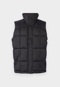 QUILTED PANNELLED GILET - Waistcoat - jet black