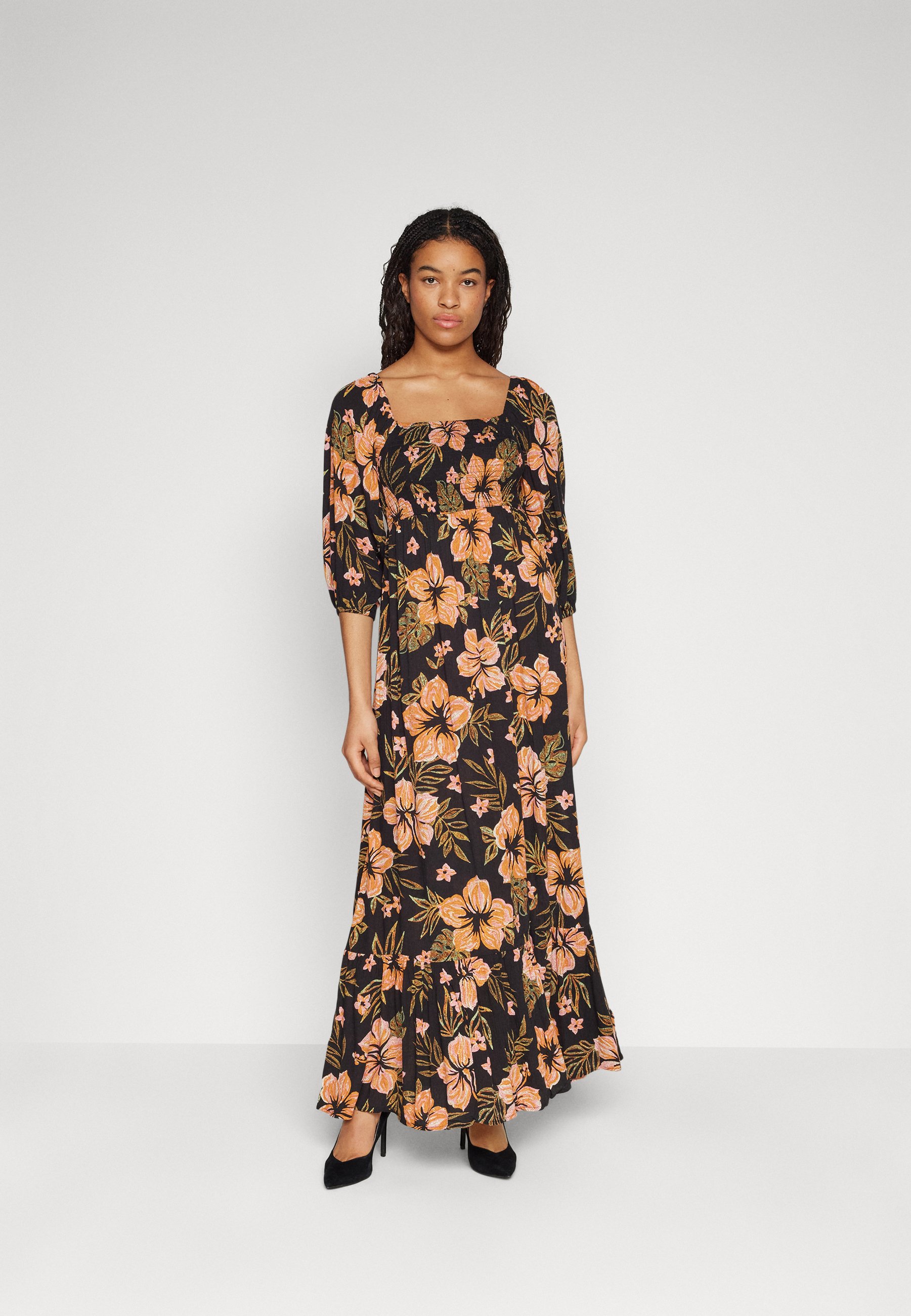 Billabong FULL BLOOM - Maxi dress - black sands/black - Zalando Billabong FULL BLOOM - Maxi dress - black sands/black - Zalando