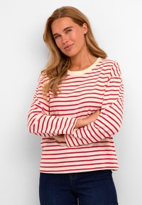 Kaffe KAWINNI - Pikkade varrukatega topp - antique white   virtual pink