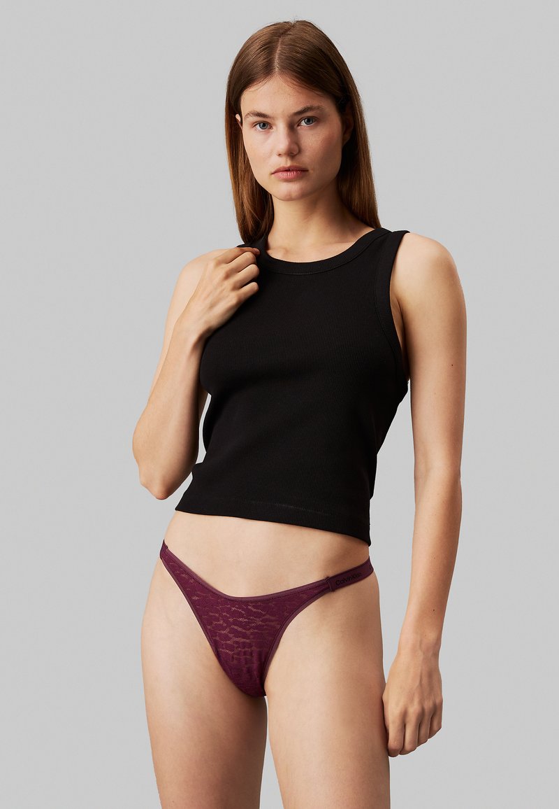 Calvin Klein Underwear DIPPED STRING THONG ICON - String - mauve wine