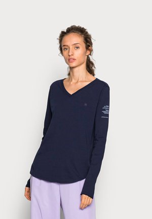 ROLLED EDGE V NECK LONGSLEEVE - Maglietta a manica lunga - warm sartho