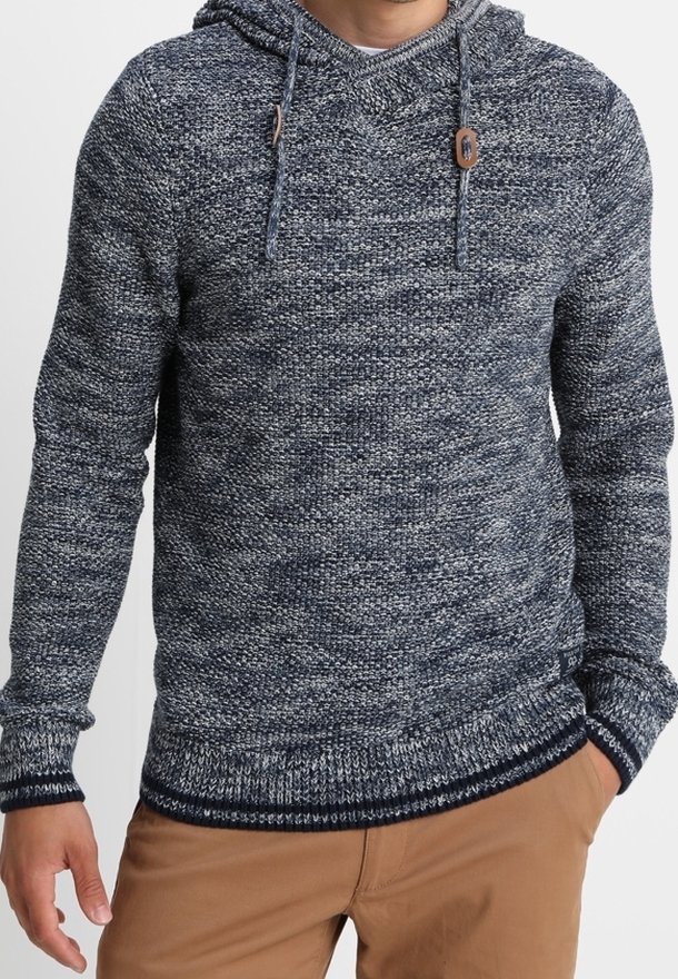 Pier One Stickad tröja - mottled dark blue